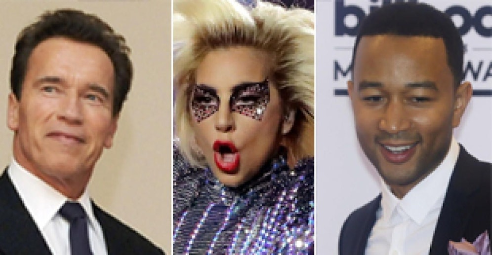 Arnold Schwarzenegger, Lady Gaga und John Legend