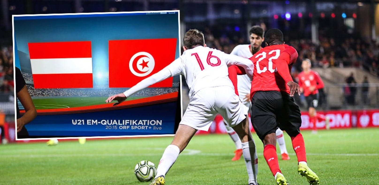 Der ORF blendete die Tunesien-Flagge ein, es spielte aber die Türkei gegen Österreich