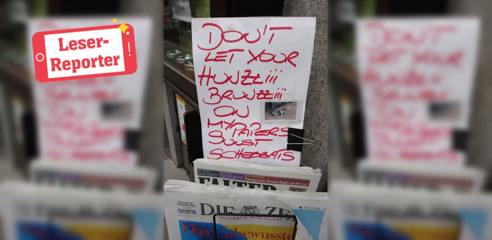 Der Trafikant hatte die Nase voll. 