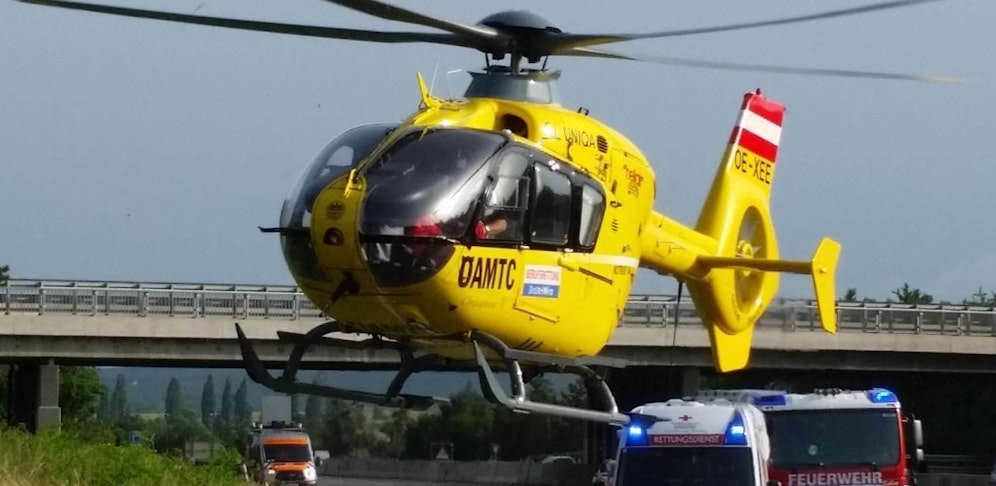 Heli flog Verletzten ins Spital (Symbolbild). 