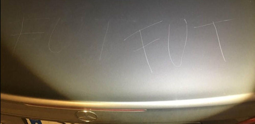 Zerkratzte Edelkarosserie