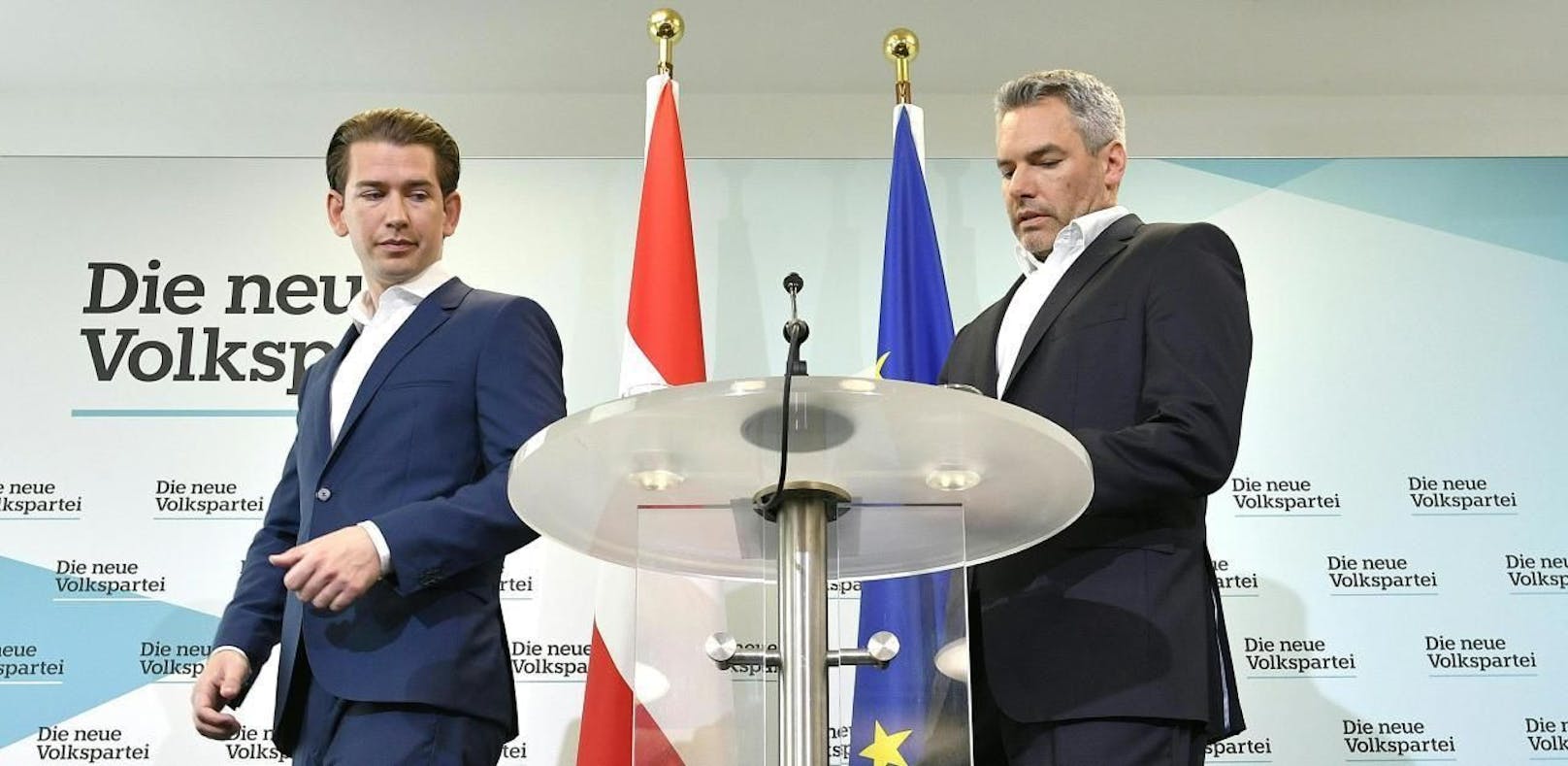ÖVP-Chef Sebastian Kurz und Generalsekretär Karl Nehammer 