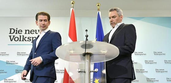 ÖVP-Chef Sebastian Kurz und Generalsekretär Karl Nehammer