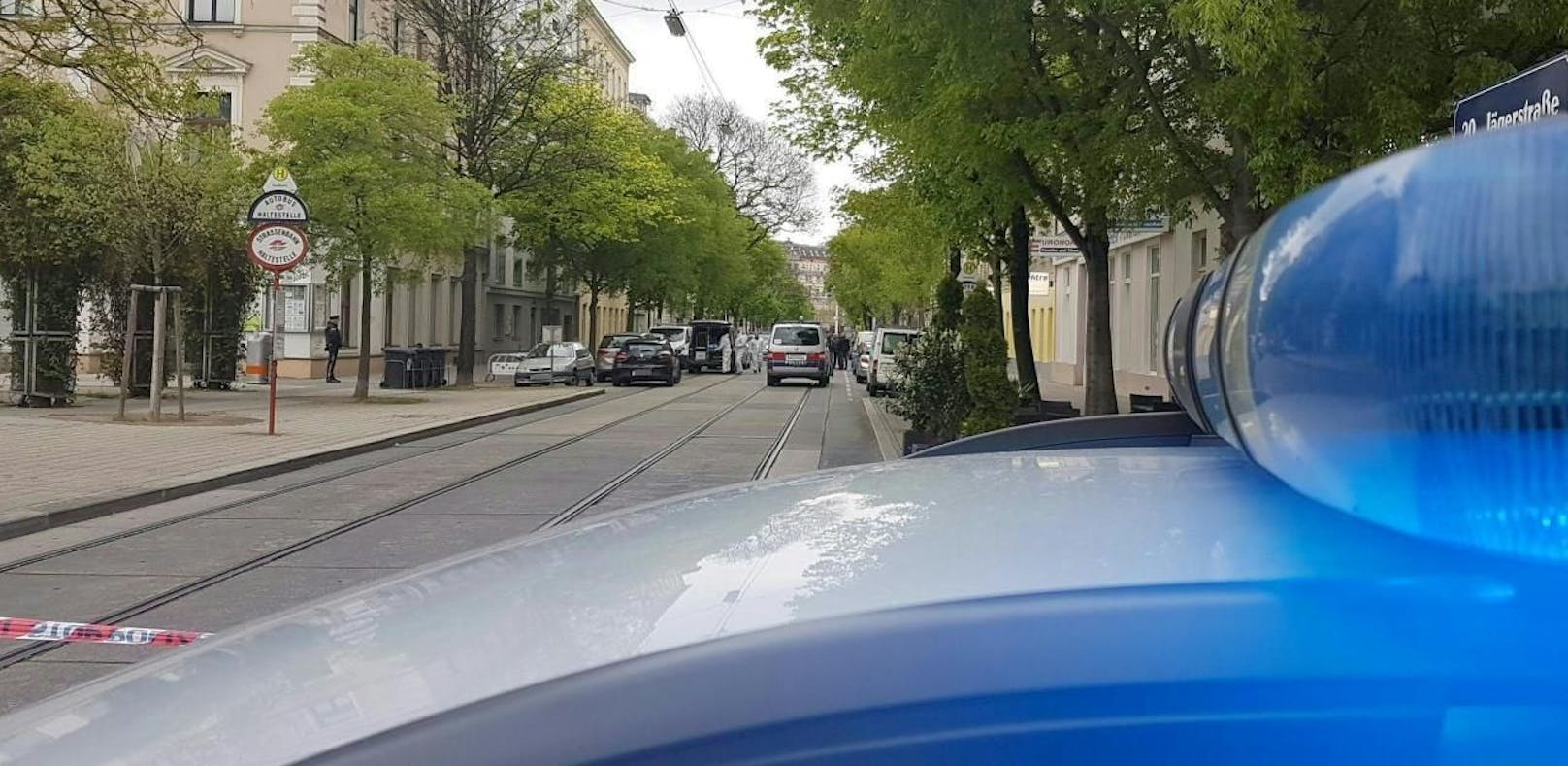 Polizeieinsatz in der Jägerstraße in Wien-Brigittenau. (Archivfoto)