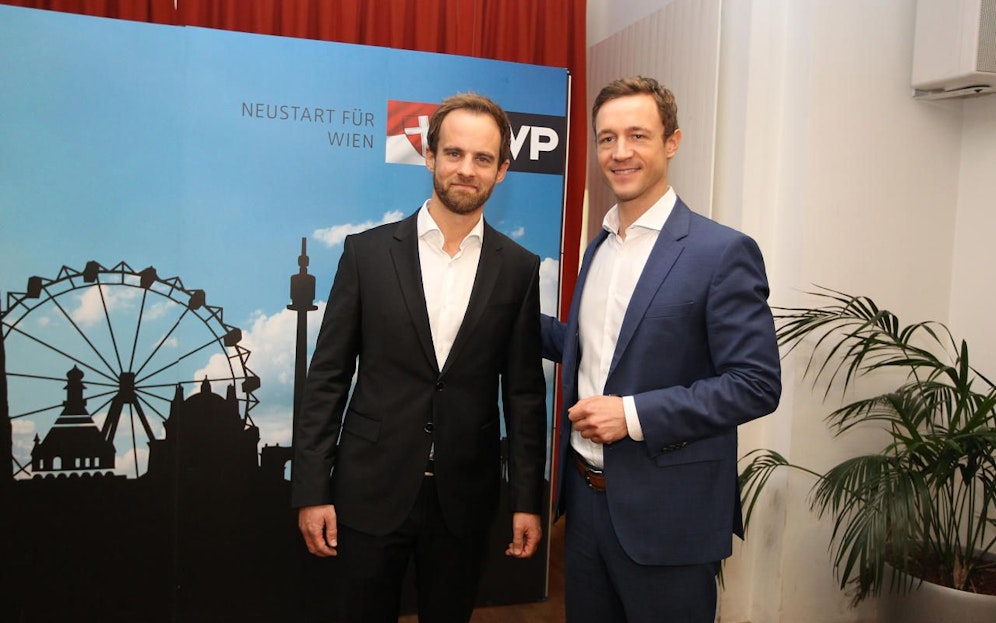 Nach der Angelobung von Gernot Blümel (Bild rechts) als neues Mitglied der Österreichischen Bundesregierung könnte sein bisheriger Posten als Nicht-Amtsführender Stadtrat an Landesparteisekretär Markus Wölbitsch (Bild links) gehen. 