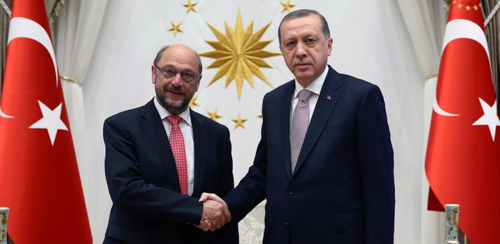 Martin Schulz bei einem früheren Treffen mit Recep Tayyip Erdogan.