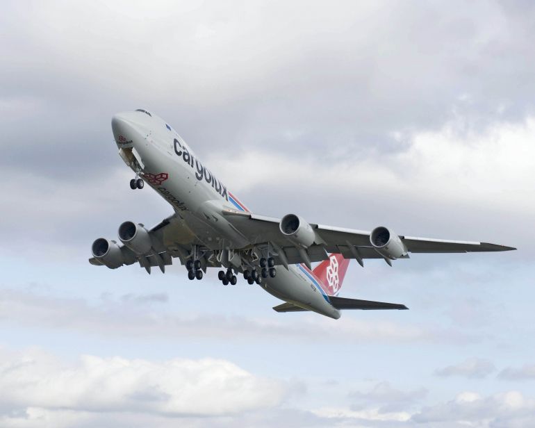 Ein Flugzeug der luxemburgischen Frachtfluggesellschaft Cargolux wurde Nutzern im Luftraum des Irans angezeigt. (Symbolbild)
