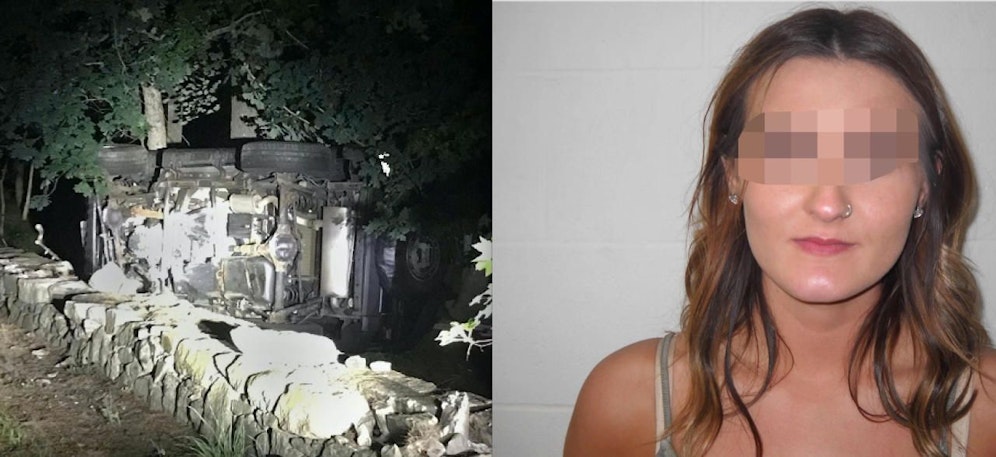 Megan L. (20) hatte während der Fahrt über FaceTime telefoniert, war mit ihrem Jeep gegen eine Mauer gerast. 