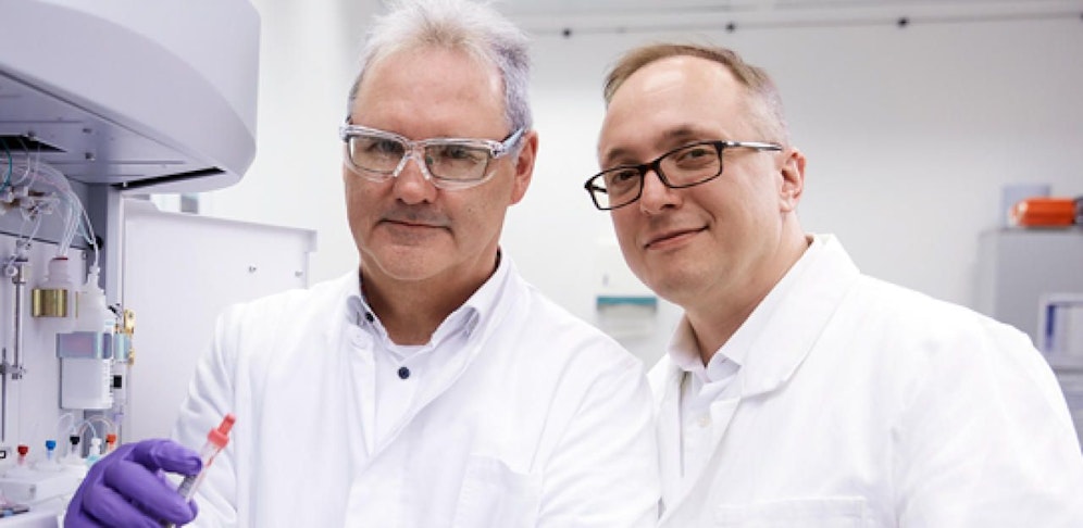 Oliver Hayden (re.) mit seinem niederländischen Kollegen Jan van den Boogaart.  