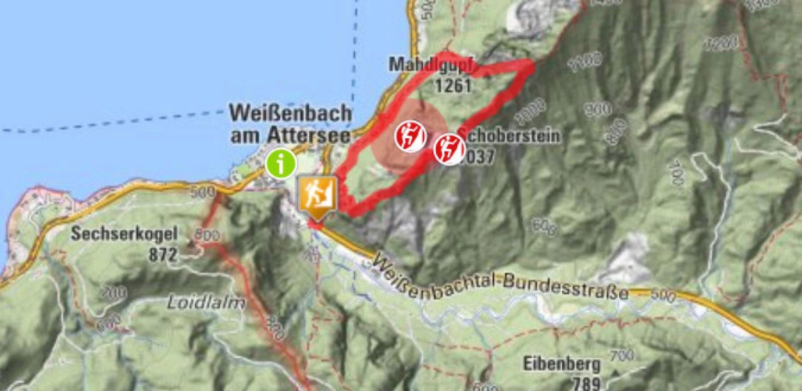Das Trio war Donnerstag von Steinbach am Attersee zum Gipfel des Mahdlgupfs aufgebrochen. 