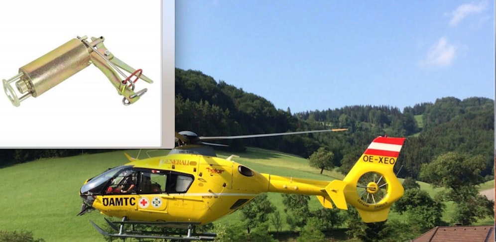 Eine handelsübliche Wühlmausfalle - der Bub wurde zu einer Not-OP geflogen.