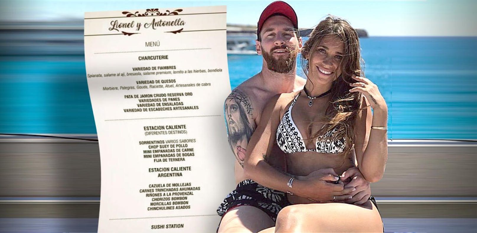 Lionel Messi und seine Antonella laden am Freitag zu ihrer Hochzeit. Dabei wird das Traumpaar seine Gäste mit allerlei kulinarischen Köstlichkeiten verwöhnen. 