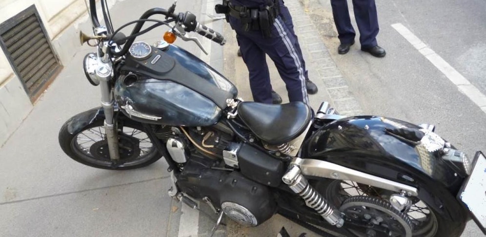 Das Motorrad des Wahnsinnslenkers.