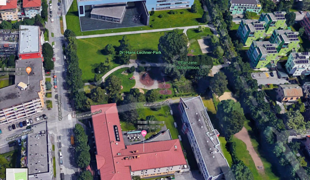 Der Dr.-Hans-Lechner-Park ist nur wenige Straßen vom Hauptbahnhof entfernt.