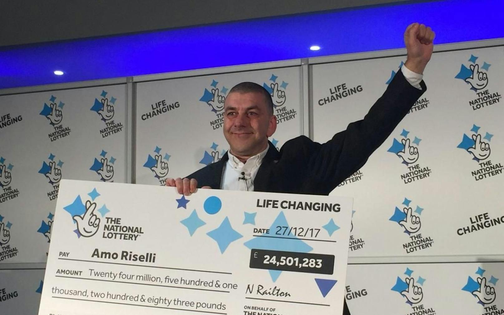 Glückspilz: Taxler Amo Riselli (50) gewann 28 Millionen Euro. 