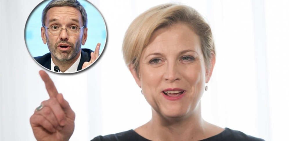 Meinl-Reisinger, NEOS-Vorsitzende, fordert Rücktritt von Innenminister Kickl