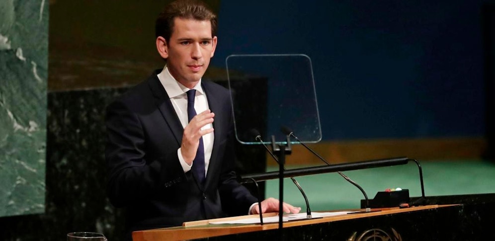 Außenminister Sebastian Kurz bei der UNO-Vollversammlung in New York.