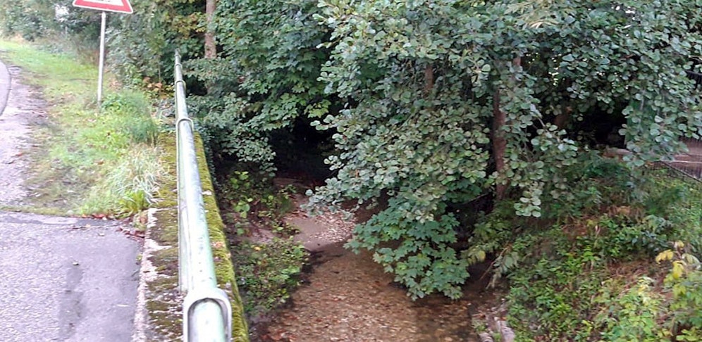 An dieser Stelle des Bachs wurde der Tote gefunden. 