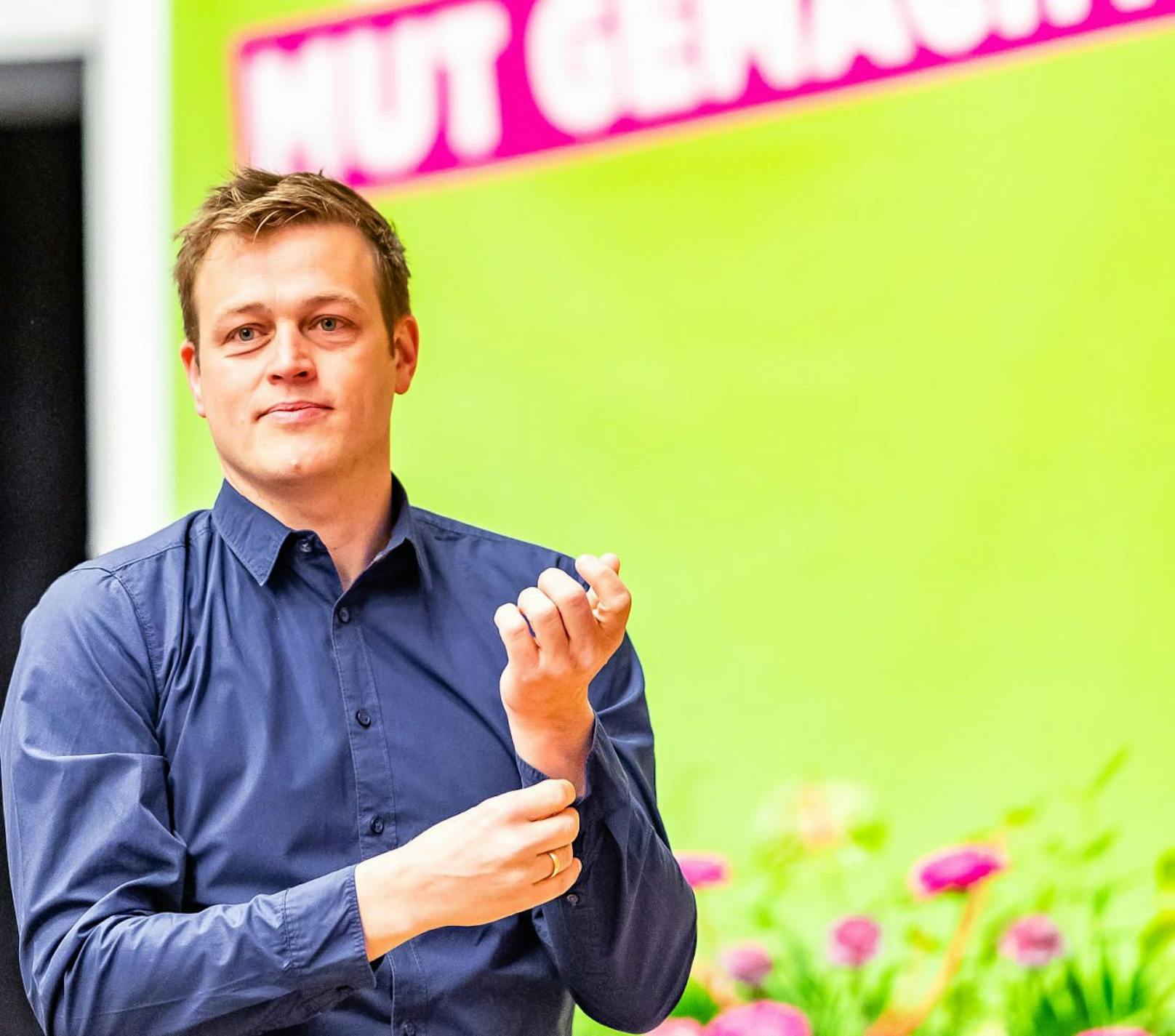 Stefan Kaineder wurde zum Spitzenkandidaten der oö. Grünen  für die Nationalratswahlen gewählt.