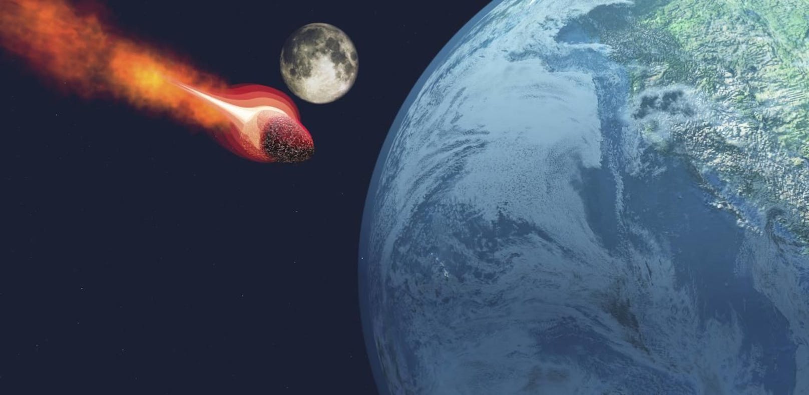 Der Asteroid ist näher an der Erde als der Mond.