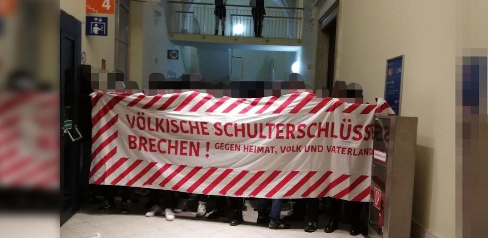 Linke Demonstranten besetzten am Dienstag die Wiener Haupt-Uni - jetzt macht die FPÖ diesen Vorfall zur Parlamentssache