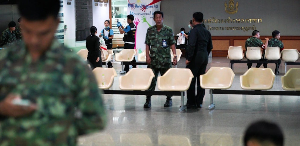 Explosion in einem Bangkoker Krankenhaus.