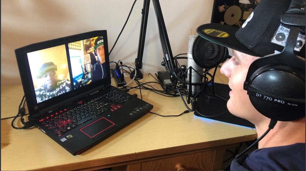 Rohrbacher bespricht mit 50 Cent das neue Album  Servus TV filmte mit. 