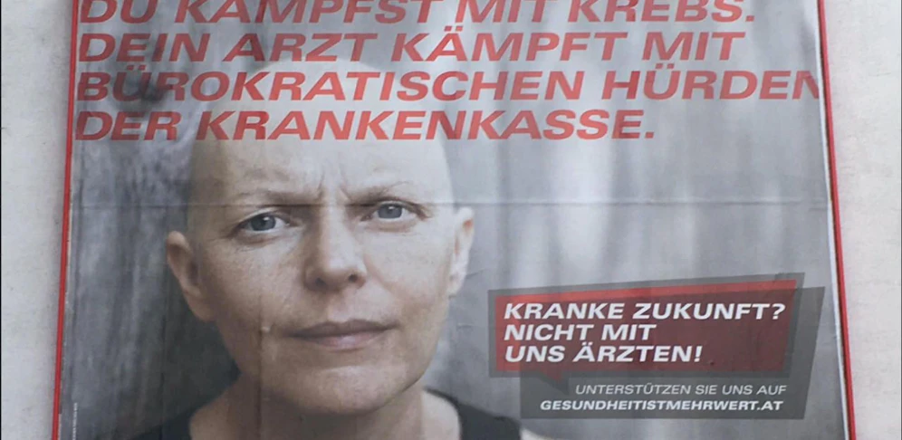 Aufregung über dieses Plakat: Sozialversicherungsträger und Gebietskrankenkasse fordern einen Stopp der Kampagne.
