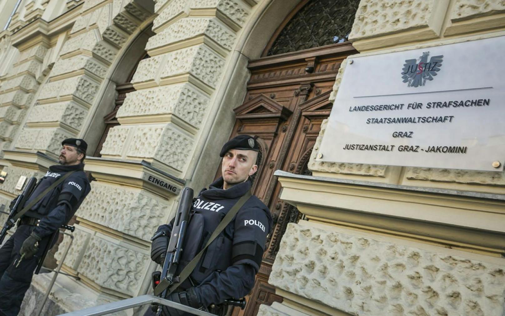 Der Prozess am Grazer Straflandesgericht findet unter erhöhten Sicherheitsvorkehrungen statt (Symbolfoto).