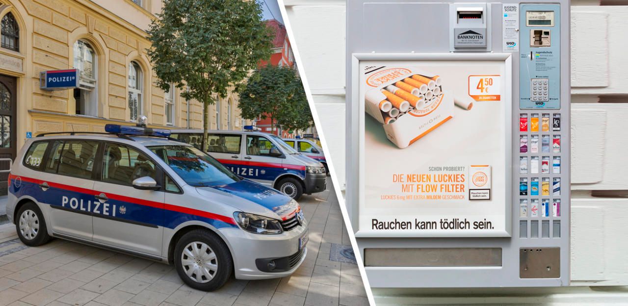 Heute.at - Ganzen Zigarettenautomat abmontiert und geplündert