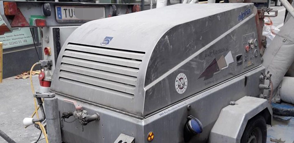 Diese Estrichpumpe wurde in Stockerau gestohlen.