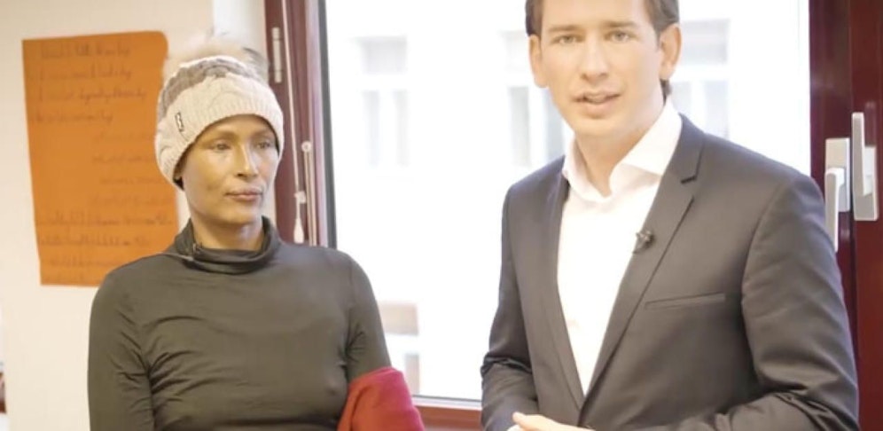 Waris Dirie und Sebastian Kurz