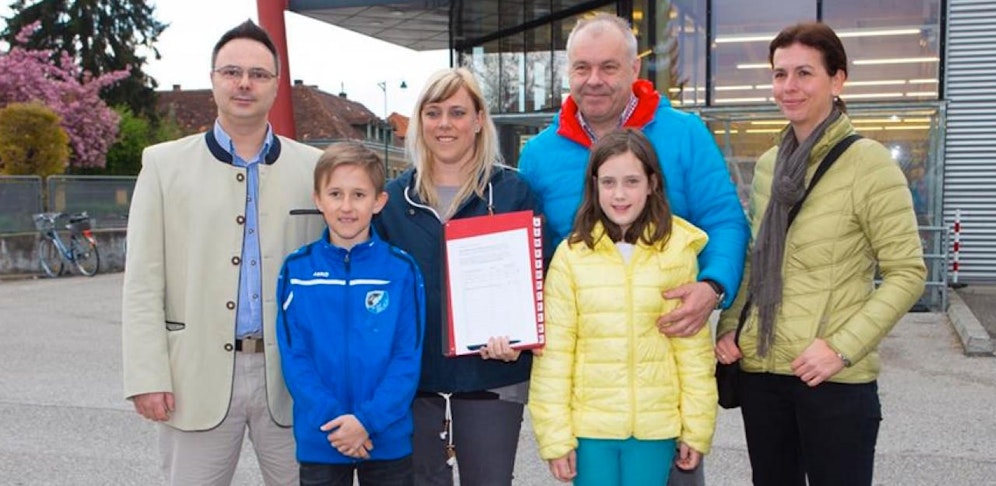 Thomas Breitsching (li.) und Bernhard Treibenreif wollen das Kinderverbot in der Therme kippen