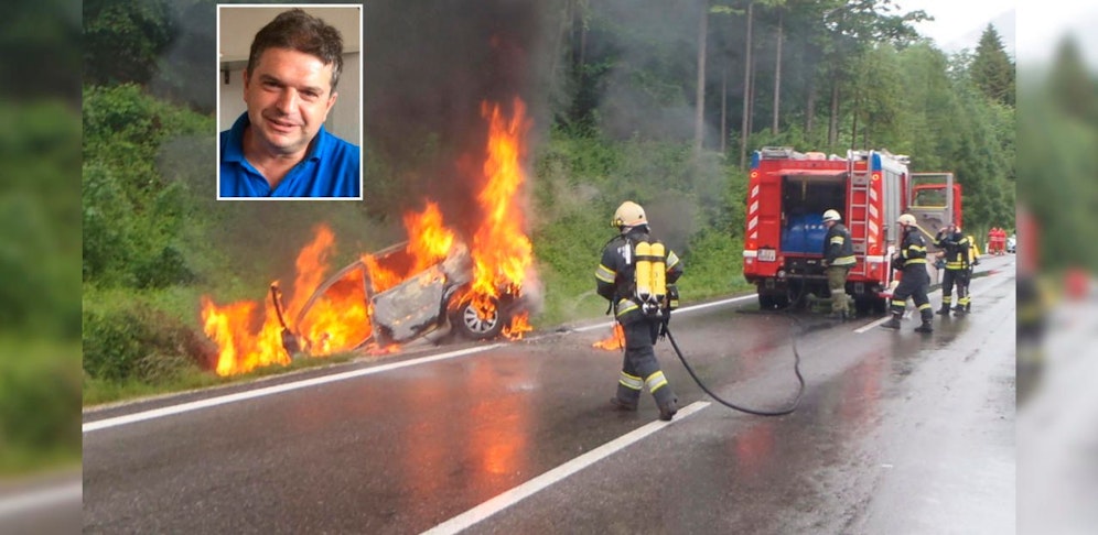 Johann Ebner holte Josef S. aus dem brennenden Auto.