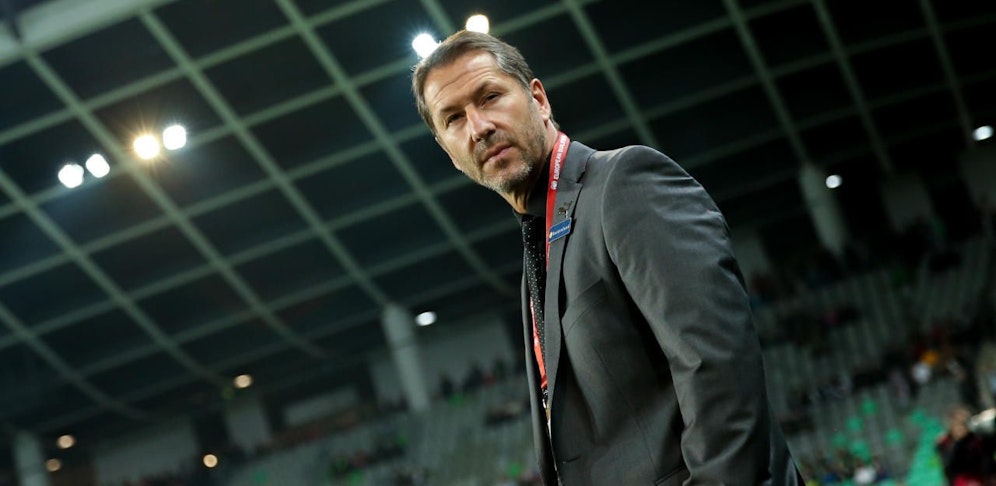 Österreich im EM-Qualispiel gegen Slowenien in Laibach.