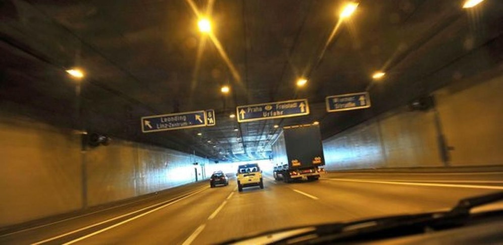 Im Tunnel Niedernhart wurde der Radfahrer erwischt.