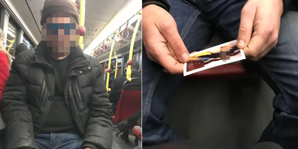 Der Mann hielt das Penis-Foto völlig ungeniert in der Hand