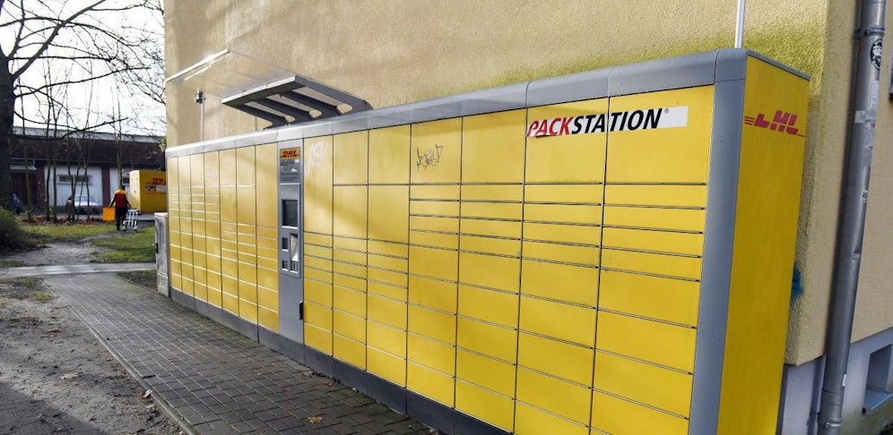 In diese Paketstation hinterlegte der Erpresser eine Paketbombe.