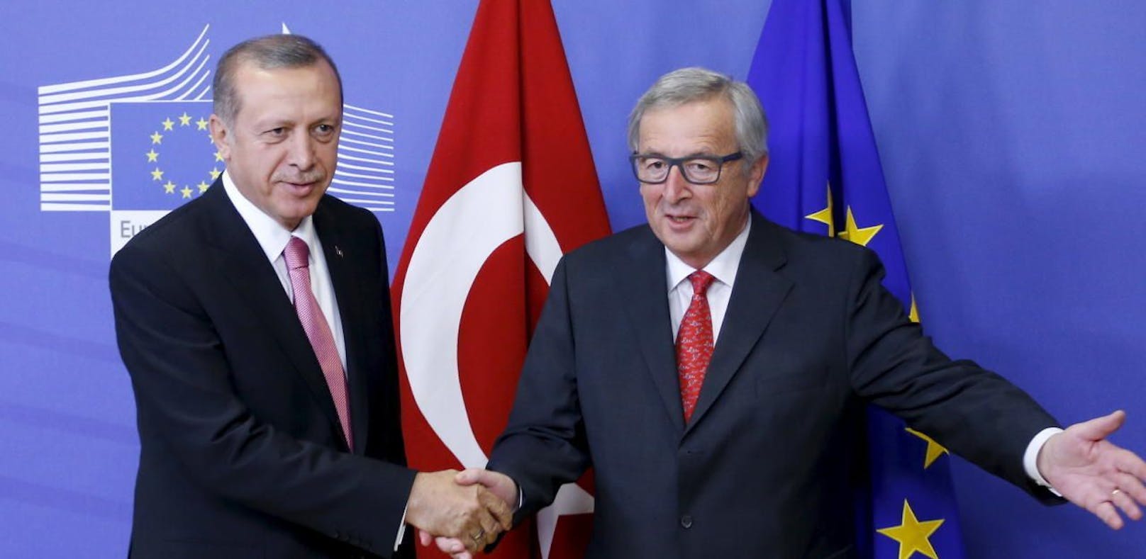 Recep Tayyip Erdogan und Jean-Claude Juncker
