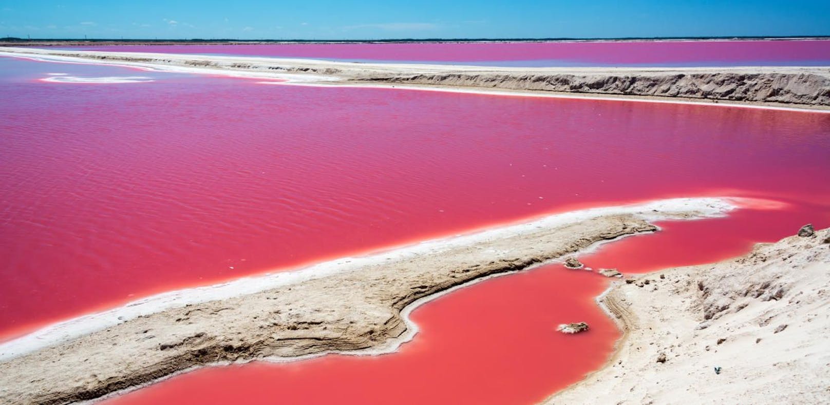 Aus diesem unglaublichen Grund ist dieser See rosa