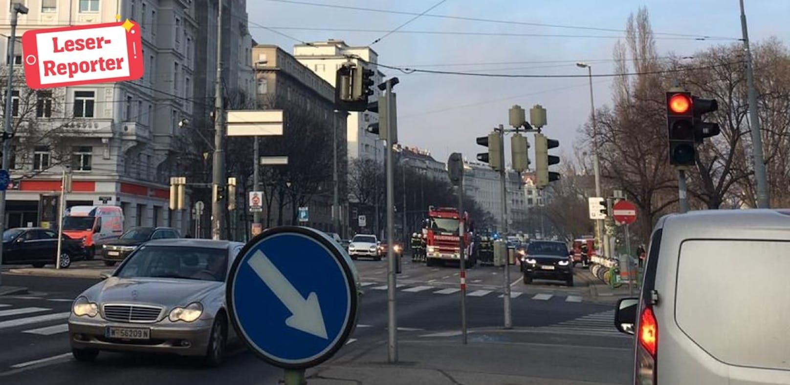 Feuerwehr-Einsatz in der Wiener Innenstadt. 