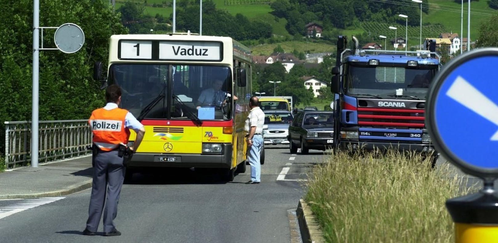Die Liechtensteiner Polizei, hier bei einem Einsatz 2014, hat wegen der Störung zusätzliche Patrouillen aufgeboten.
