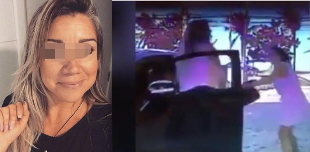 Tödlicher Moment: Hausfrau Raquel Melo M. (39, li. groß) wurde von Angreiferin Islay Cristina P. (re.) in Brasilien mit einem Messer ins Herz gestochen.