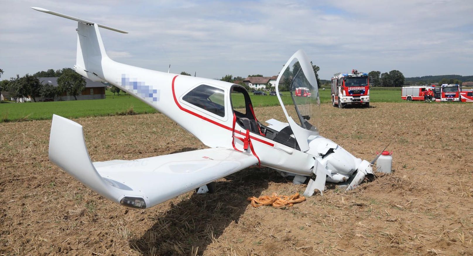 Der Pilot blieb bei dem Vorfall unverletzt.