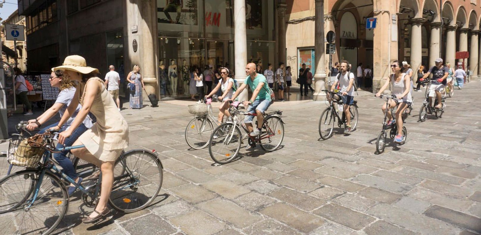 Radfahrer in Bologna