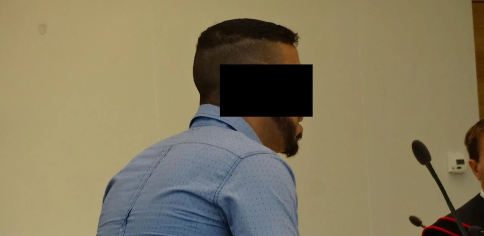 Der angeklagte Mann vor Gericht.        