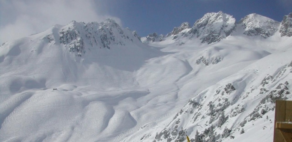 Blick auf Skirouten im Mattun, St. Anton am Arlberg
