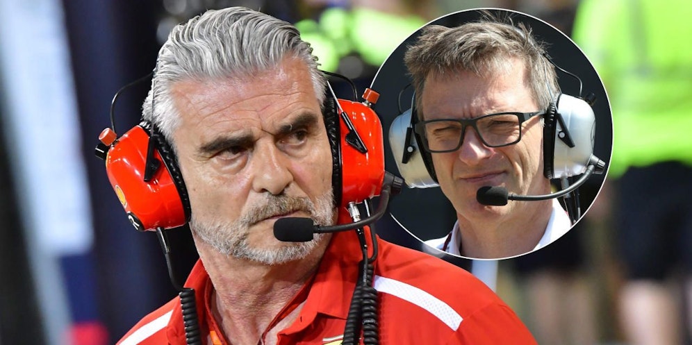 Ferrari-Boss Maurizio Arrivabene (li.) ist sauer auf Mercedes-Mann James Allison.