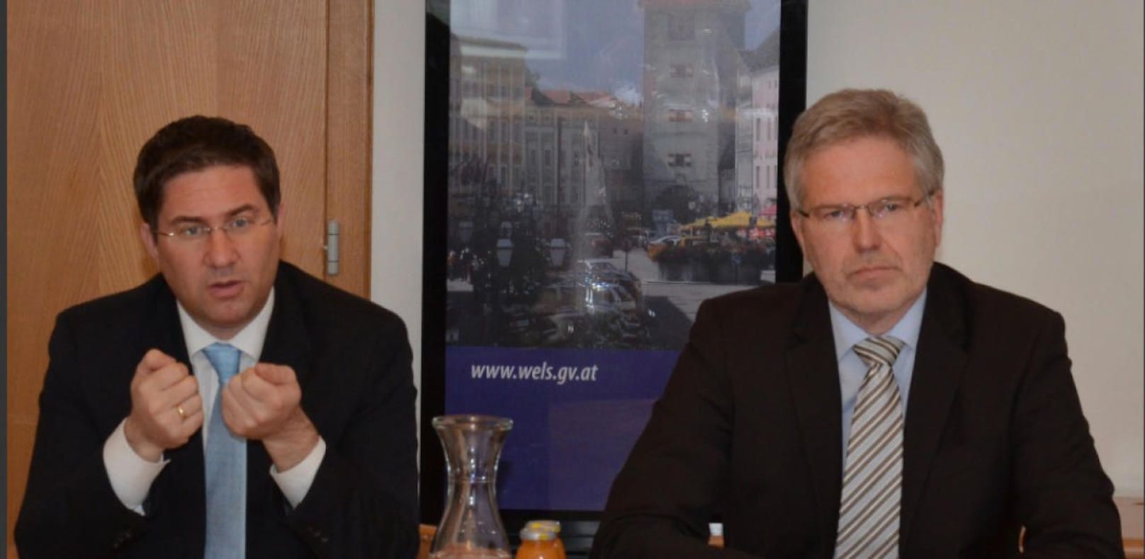 Bürgermeister Andreas Rabl (li.) und ÖVP-Fraktionschef Peter Csar.