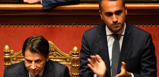 Der zurückgetretene italienische Premier Giuseppe Conte (l.) und der Fünf-Sterne-Chef Luigi Di Maio